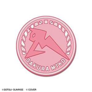 STRICT-G × hololive production SAKURA MIKO EMBLEM [MOBILE SUIT GUNDAM CHAR'S COUNTERATTACK VER.] Rubber Coaster